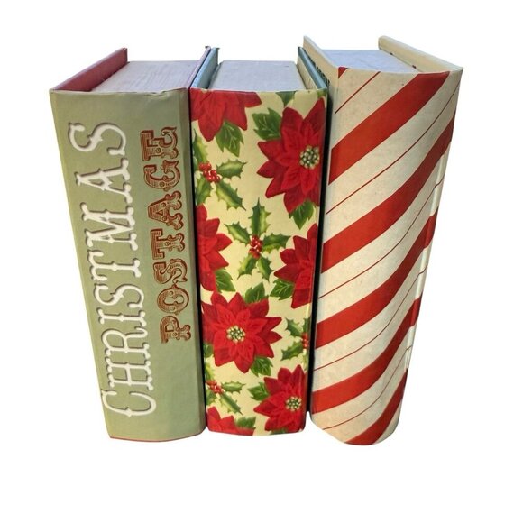 Christmas Faux Book Gift Card Box Assorted Scenes 4" x 2.75" x 1" - Picture 5 of 5